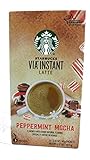 Starbucks Via Instant Latte Peppermint Mocha Coffee 5 Packet Box (3 Boxes)