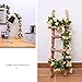 YILIYAJIA 3PCS Artificial Rose Garlands Silk Fake Rose Flowers Green Leaves Vine for Home Hotel Office Wedding Party Garden Craft Art Decor (Champagne Color)