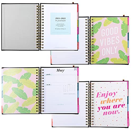 2021 2022 eccolo spiral agenda planner black cheetah weekly monthly