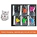 Dadiii Soft Cat Nail Caps, 120PCS Soft Claws Paws Nail Covers for Pet Cat and Dog to Protect Furniture 6 Colors + 6 Pcs Adhesive Glue and Applicators, Options of 3 Size (M Size)