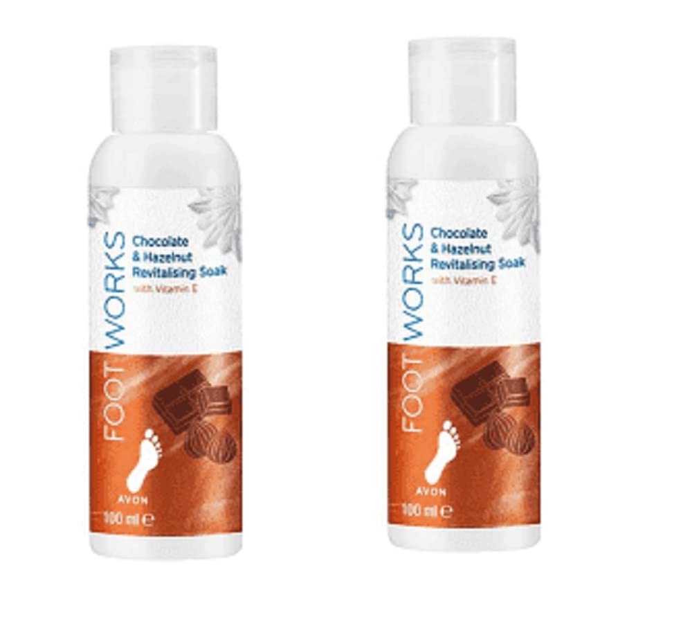 Footworks Chocolate & Hazelnut Soak with Vitamin E 2 x 100ml by Avon