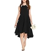 Galawaqe Fancy Kids Girls Junior Bridesmaid Dresses Girl Sleeveless Backless Crossed Straps Dress Wedding Prom Party Gowns