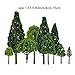 peony man 40 Pieces Model Trees -1.57-5.90 inch Mixed Model Tree Train Trees Architecture Diorama Ho Scale Model Trees for DIY Crafts or Building Model (Natural Green)