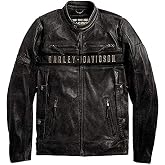 FAMFALCON Men&rsquo;s Harley-D Biker Leather Jacket | Motorcycle Leather Jacket for Men