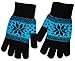 Boss Tech Products Knit Touchscreen Gloves with Conductive Fingertips for Use with All Touchscreen Electronic Devices- Blue Snow