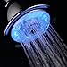 Luminex by PowerSpa 7-Color 4-Setting LED Shower Head with Air Jet LED Turbo Pressure-Boost Nozzle Technology LED colors change automatically every few seconds