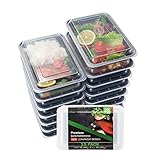 Food Storage Containers 15-PACK Meal Prep Containers Lunch Containers BPA Free Meal Prep Containers Bento Box Set Portion Control Containers for Weight Loss Plastic Food Container 1 Compartments 28 Oz