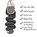 Forawme Body Wave HD Closure Human Hair 16 Inch 1B 4X4 Pre Plucked Invisible Transparent Lace Closure Pieces With Natural Hairline Brazilian Virgin Hair