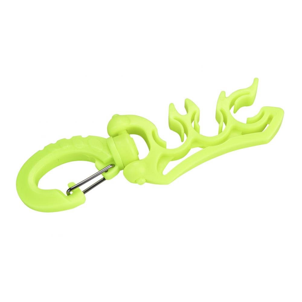 Diving Regulator Hose,3 Colors Underwater Scuba Diving Plastic Double BCD Hose Holder With Clip Hook(Yellow)