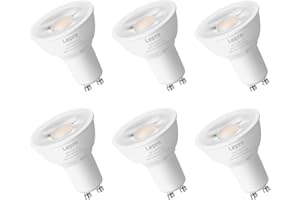 Lepro Dimmable GU10 Light Bulbs, 3000K Soft Warm Light GU10 LED Bulbs, 5.5W(50W Halogen Equivalent) PAR16 LED Spotlight Bulb,