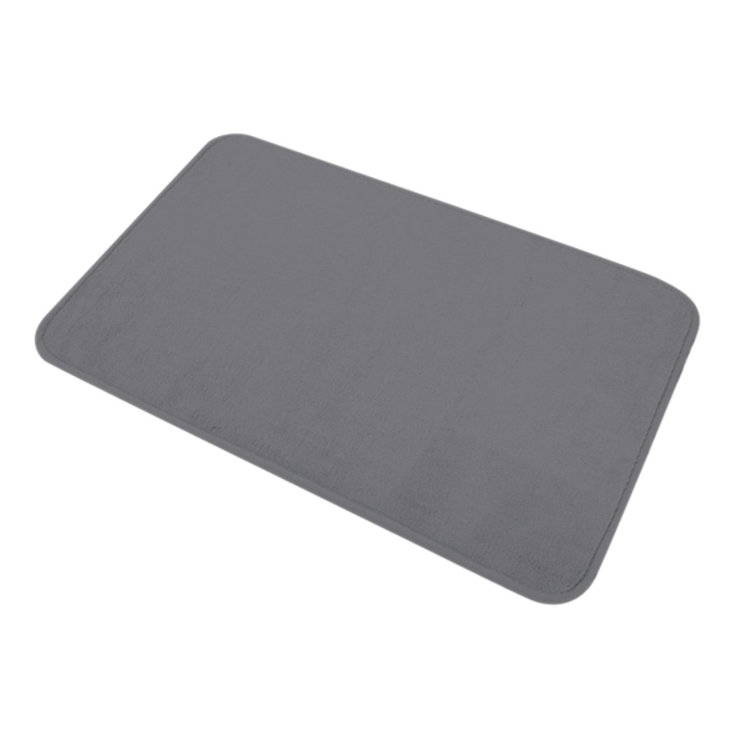 Douceur d'Intérieur Vitamin Bathroom Rug, Polyester, anthracite, 45 x 75cm