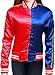 Harley Quinn Jacket in Red & Purple Satin Fabric (Large)