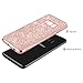 DUEDUE Galaxy S8 Plus Case Glitter,Sparkly Bling Slim Hybrid Hard PC Cover Shockproof Non-Slip, Full Body Protective Phone Cover Case for Samsung S8 Plus for Women/Girls,Rose Gold