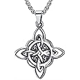 NIGHTCRUZ Witches Knot Necklace, Celtic Knot Pendant with Triquetra Trinity