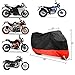 Ohuhu All Season Black Waterproof Sun Motorcycle Cover,Fits up to 108