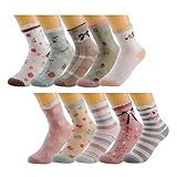 Deer Mum Kids Girl's Assorted Designs Colorful Crew Socks