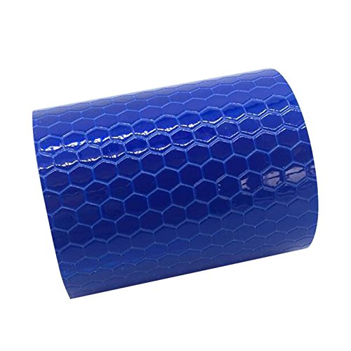 MeiBoAll Car Warning Tape,3M Waterproof Reflector Tape Roll Safety Warning Tape Automobile Safety Identification Reflective Strips (Blue)