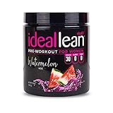 IdealLean, Pre Workout For Women, Watermelon Ice - Improve Energy, Endurance and Focus For Better Workout Performance - 30 Servings, 14.4 oz