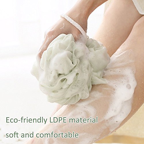 Bath Shower Sponge Pouf Loofahs Mesh Brush Shower Ball, Mesh Bath and Shower Sponge Pack of 3 (60g/pcs) Shower Bouquet-Big,Full Lather Cleanse-Eco-friendly Exfoliating Mesh Brush Pouf Bath Shower Ball - Thumbnail 6