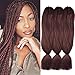 3 Pack 33# Jumbo Braids Hair Kanekalon Crochet Braiding Hair 48inch African Collection Xpressions Synthetic Fiber Braiding Hair Extensions 57g/pack color Red