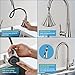 Kitchen Faucet Pull Down Sprayer - WEWE A1008L Stainless Steel Brushed Nickel Pull Out Kitchen Sink Faucet Single Handle 1 or 3 Hole with Deck Plate