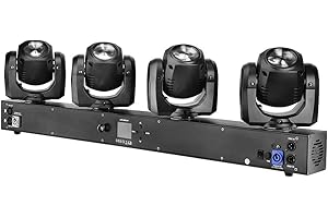 IMRELAX 4-Head 32W RGBW 4in1 LED Beam Moving Head Light with Individual Control Stage Lighting for Gig DJ Bar Party Stage Dis