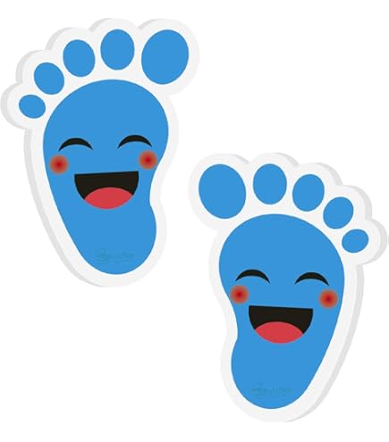 30 Pairs Kids Footprint Stickers For Classroom Floor Lineup Spots Adhesive Vinyl Animal Stickers Social Distancing Floor Decals For Kids Nursery Floor Stairs Decor 3 Colors