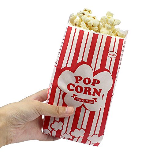 5 Tomnk+100pcs+Paper+Popcorn+Bags