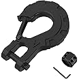 AMBULL Heavy Duty Forged Steel 3/8" Grade 70 Safety Latch Winch Cable Hook Stopper & Clevis Slip Hook Sets, Included Allen Wrench, Breaking Strength 37478 lbs, Black