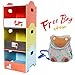 labebe - Storage Bins, Toy Wooden Storage Cubes Box, Kid Toy Organizer and Storage for 1-5 Years Old, 3 Toy Stacking Bins, Cube Useful Stackable Storage Bins, Toy Box Container as Birthday Gift - Fox
