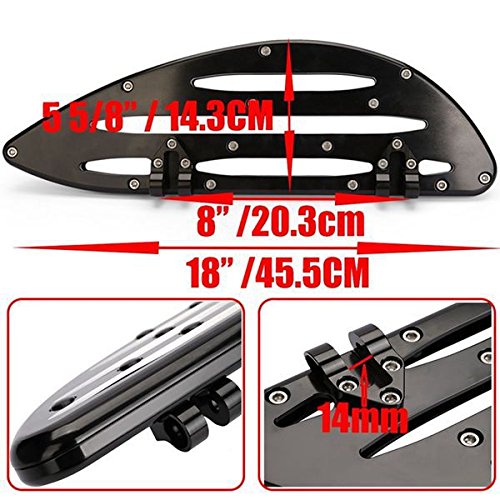 Ocamo 2PCS Motorcycle Foot Pegs or Gear Lever Foot Rests Pedal for Harley Glide Street Glide Front Foot Pegs; Black and white