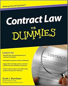 defenses contract formation Burnham Contract Amazon.co.uk: for Scott Dummies: J. Law