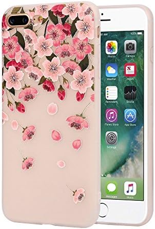 KaiCran iPhone 7 Case Soft Silicone Flowers Gedessineerde Case Cover For iPhone 7 Plus 5.5 Inch (C)