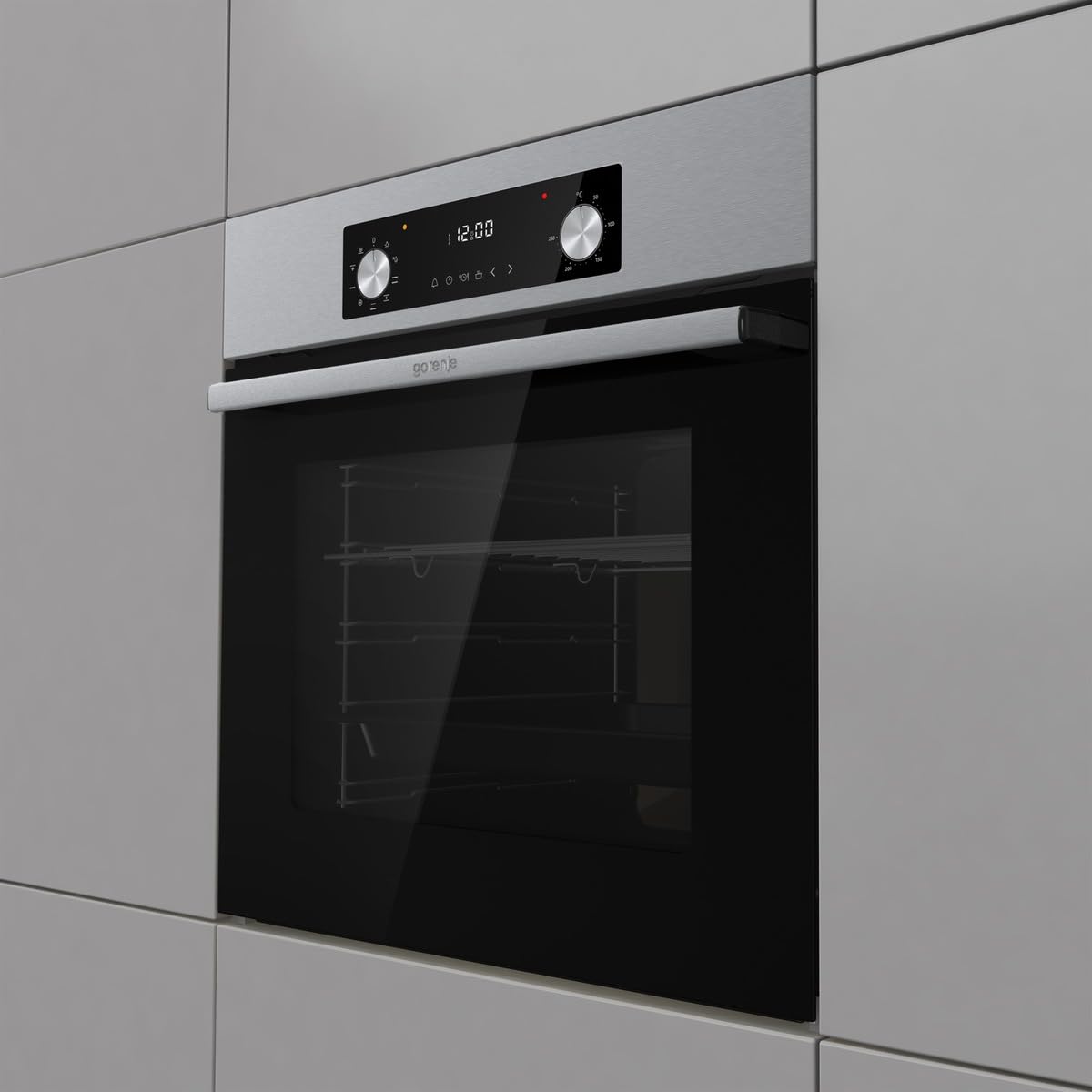 Gorenje BOA6737AO1X Einbaubackofen / 73 Liter/BigSpace/Heißluft / 250° maximale Ofentemperatur/EcoClean-Email / 2fach verglast / 9 Funktionen/EEK: A/Minimale Einbaumaße (HxBxT): 60x 56x 58 cm 6
