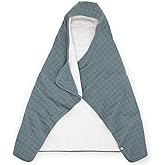 Little Unicorn Hooded Bath Towel | Absorbent Cotton & Terry Blend | Larger Size for Baby & Toddlers, 1-6 Years (Sea)