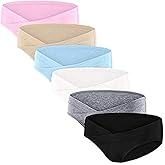 Angelhood 6 Pack Womens Cotton Maternity Underwear,Healthy Maternity Pregnancy Panties Postpartum Mother Under Bump Underwear