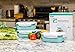 Premium Glass Food Prep Storage Containers Tupperware - Glass Food Storage Containers with Lids - 3 Piece Lunch Containers