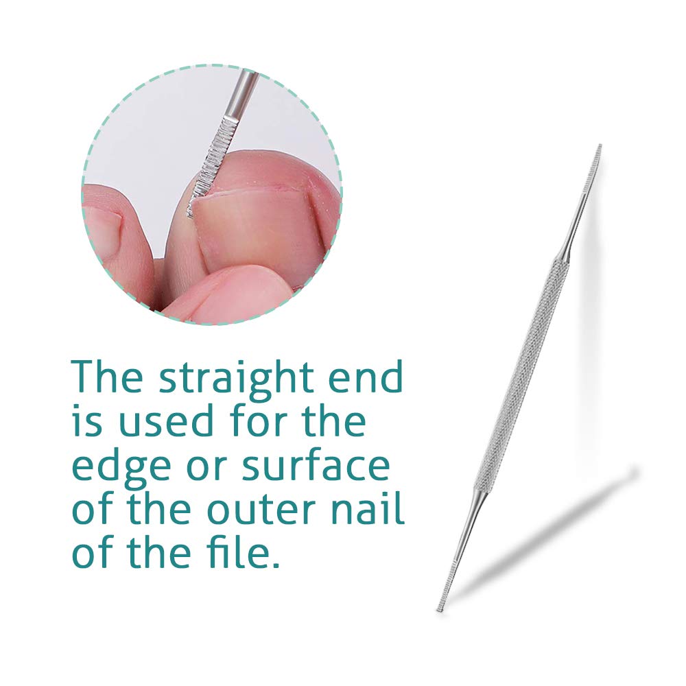Ingrown Toenail Tool, 3 Pack Stainless Steel Ingrown Toenail File Kit Double Sided Pedicure Nail File Lifter Spoon Nail Pusher Cleaner Pedicure Tools: Beauty