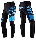 Sponeed Men's Cycling Pants Long Bicycling Tights Cushioned Bike Pant Clothes Asian L/ US M Blue