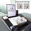 Portable-Laptop-Tray-with-PocketsSlotHandleKlearlook-Height-Adjustable-Waterproof-PVC-Leather-Lap-Desk-with-CushionWrist-PadBed-Sofa-Lap-Table-with-Phone-Tablet-Holder-forNotebook-up-to17-Small Adjustable Lap Desk with Pockets&Slot&Handle-Klearlook PU Leather Height Adjustable Waterproof Lap Desk,Portable…