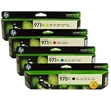 HP 970XL & 971XL Four Pack Black & Color Ink Cartridges (1 Black, 1 Cyan, 1 Magenta, 1 Yellow)