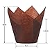 Hotop Tulip Baking Cups Cupcake Muffin Liner for Weddings, Birthdays, Baby Showers, Brown and Natural, 100 Count