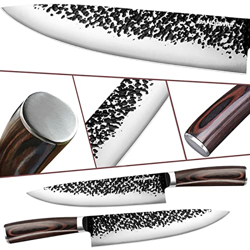 SANDEWILY Professional Chef Knife Ultra Sharp Kitchen Knife Set 3 PCS