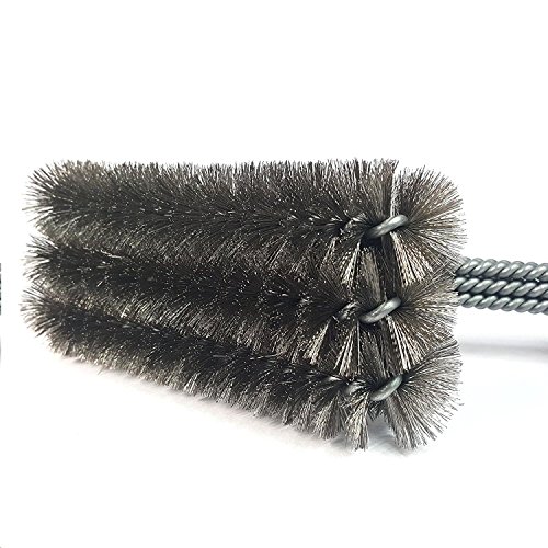 GRILLART Scraper Extra Strong BBQ Cleaner with Triple Scrubber-Safe Bristles 18" Stainless Steel Cleaning Brush for Weber Gas/Charcoal Grill Grates, Best Effective Gri, Silver