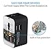 Travel Adapter, Worldwide All in One Universal Power Adapter AC Plug International Wall Charger with Dual USB Charging Ports for USA EU UK AUS European Cell Phone Laptop