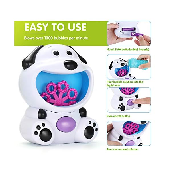 EPCHOO-Bubble-Machine-Automatic-Bubble-Making-Machine-Bubble-Maker-Toys-Bubble-Blower-500-Per-Minute-Bubbles-For-Kids-Toddlers-Children-Puppy EPCHOO Bubble Machine, Automatic Bubble Making Machine Bubble Maker Toys, Bubble Blower 500+ Per Minute Bubbles For Kids…