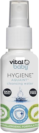 Vital Baby Aquaint Cleansing Water 50ml Hypoallergenic Alcohol Free