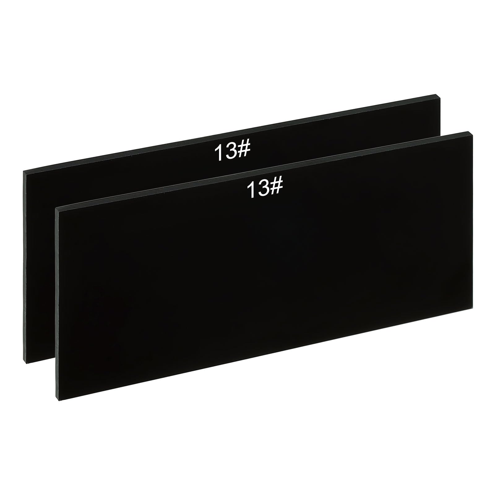 PATIKIL Welding Len Shade 13 Glass 4-1/4"x 3.5", 2Pcs Hardened Glass Black Darkening Filter Plates Covers Replacement for Weld Helmet Hood
