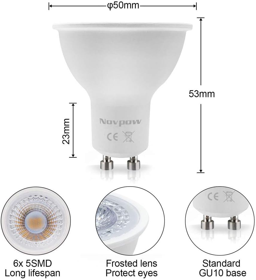 novpow GU10 LED Light Bulbs - Image 3