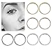 YHmall Fake Nose Ring Hoop for Women Stainless Steel Rings Lip Ear Ring-8mm